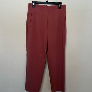 Zara Deep Pink High-Waist Tapered Work Pants – Size L (US 10/12)